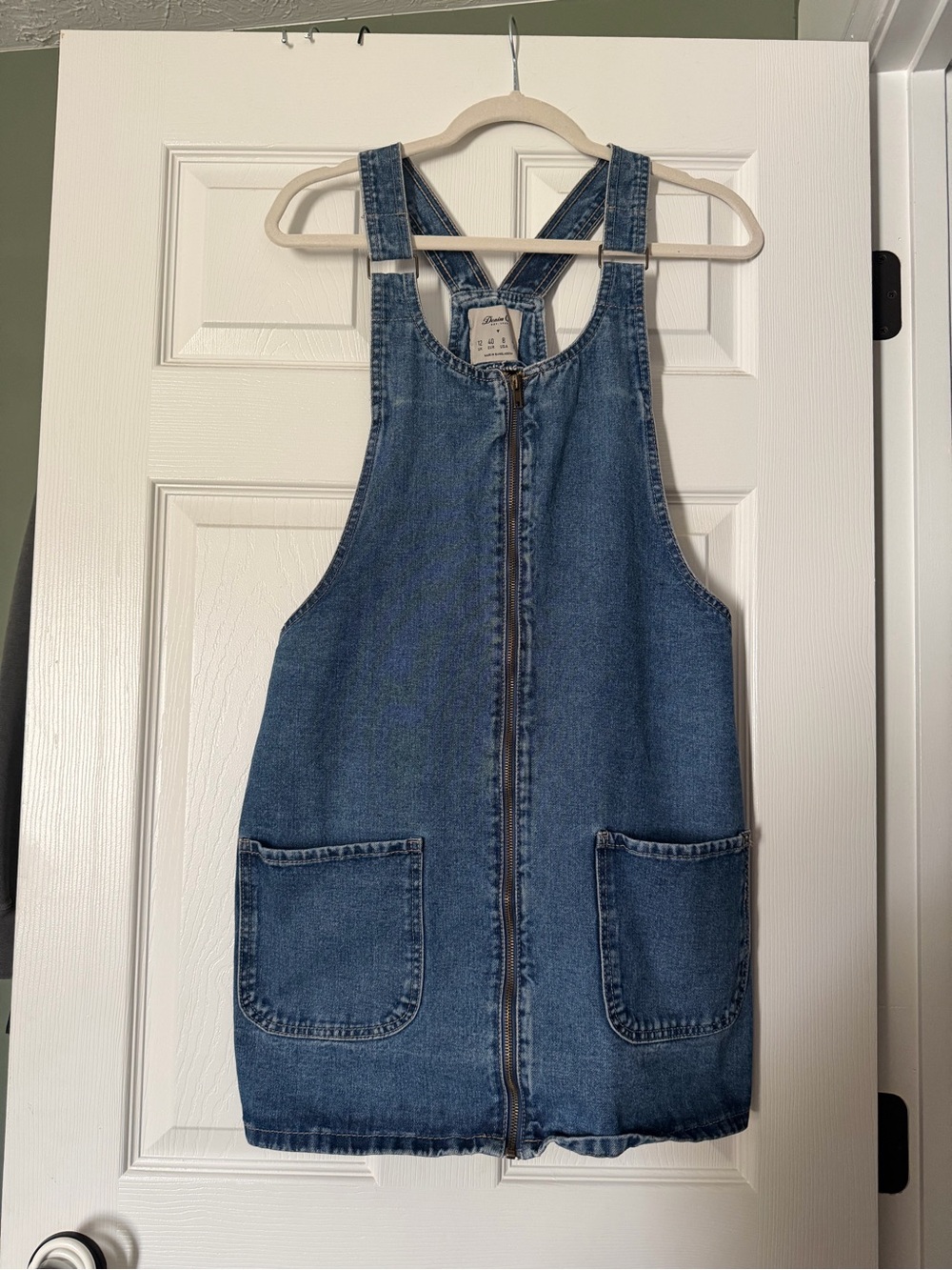 Denim&Co Blue Zip-Front Denim Dress